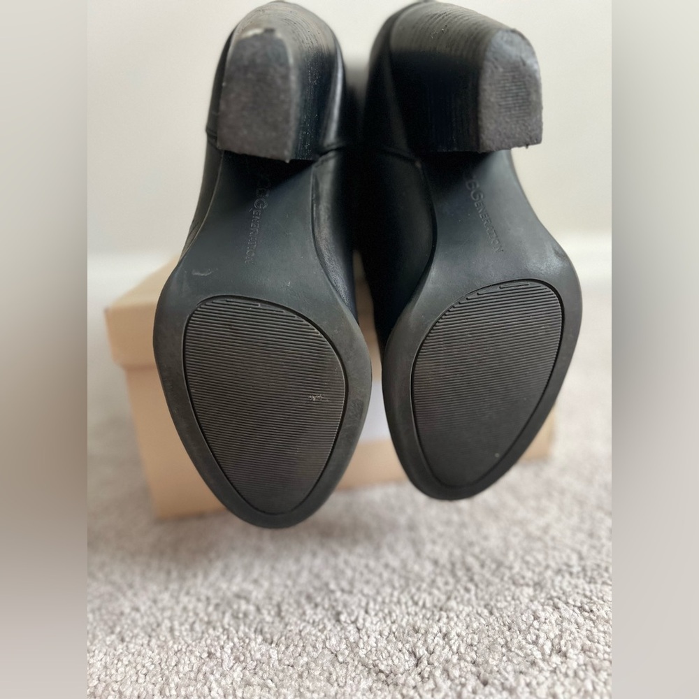 BCBG Black Leather Knee-High Boots Size 7.5 - Picture 8 of 9